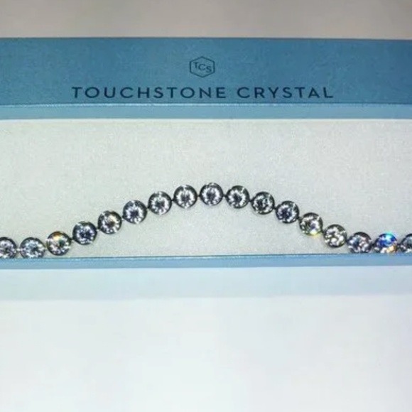 Touchstone Crystal by Swarovski White Ice Arm Candy Bracelet STUNNING NIB 7.25" - Picture 3 of 10